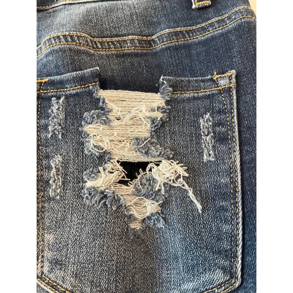 Risen Jeans NWT Dawn High Rise Distressed Size 9 29W Style RDP5146 Dark Wash - Picture 7 of 8